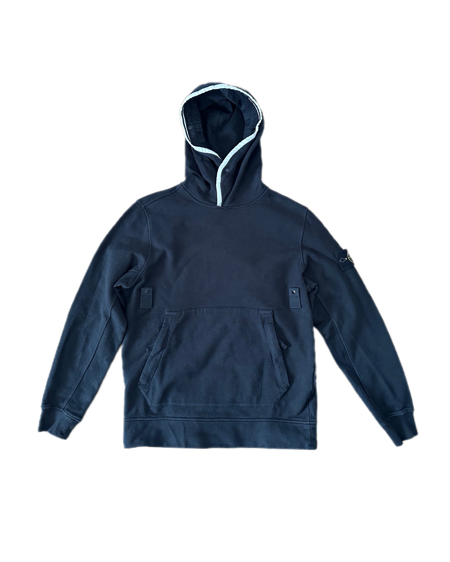 Stone Island 2021 Black Hooded Sweatshirt - S