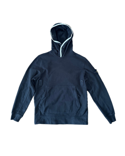 Stone Island 2021 Black Hooded Sweatshirt - S