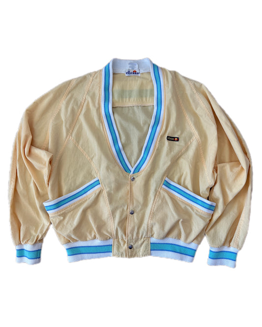 Ellesse 80s Vintage Tennis Cardigan - XL - Made in Italy