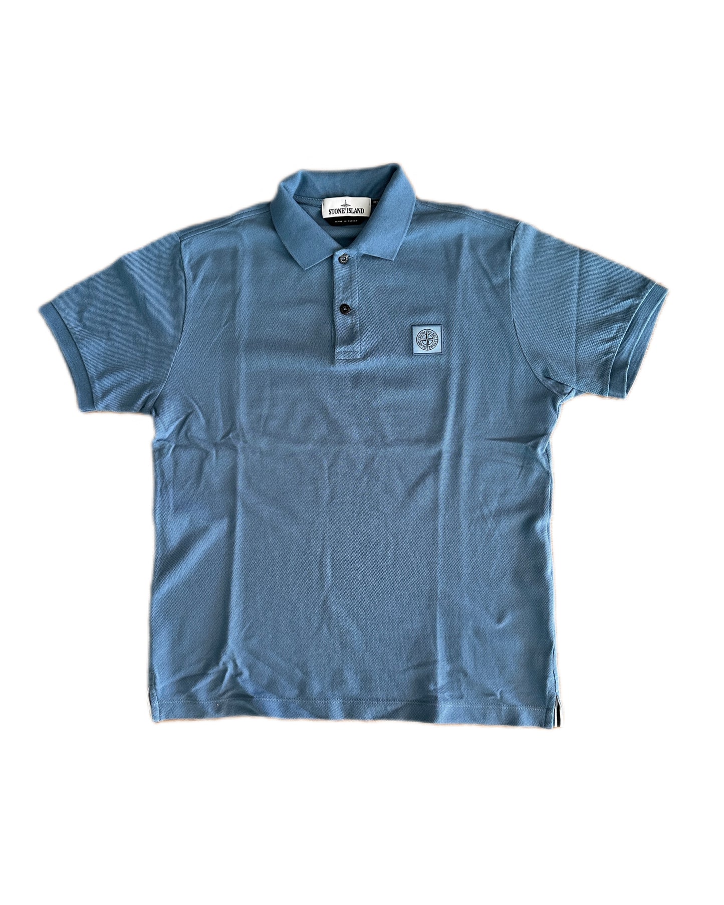 Stone Island 2022 Patch Program Blue Polo Shirt - M