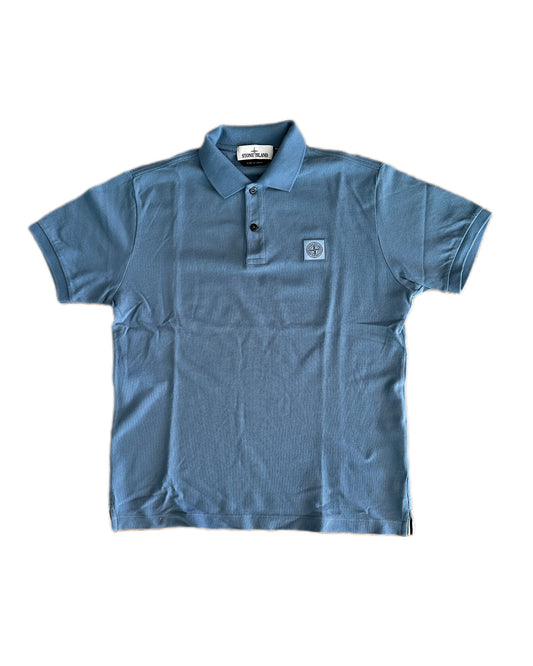 Stone Island 2022 Patch Program Blue Polo Shirt - M