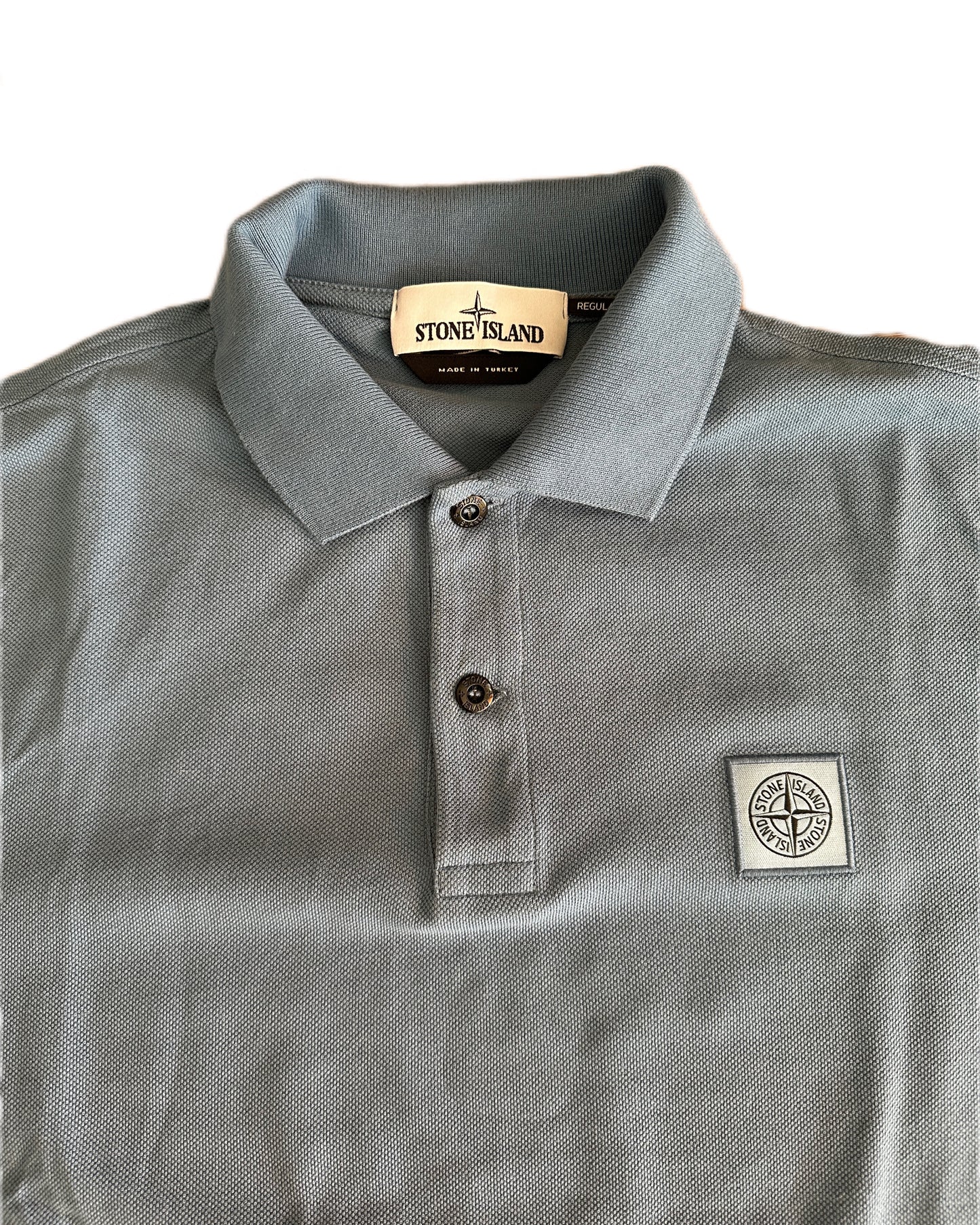 Stone Island 2022 Patch Program Blue Polo Shirt - M