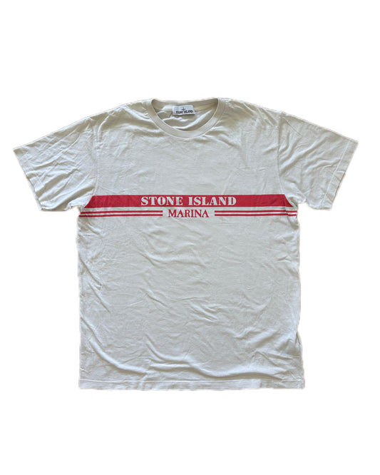 Stone Island Marina 2017 Coral Logo T-Shirt  - XXL -Made in Italy