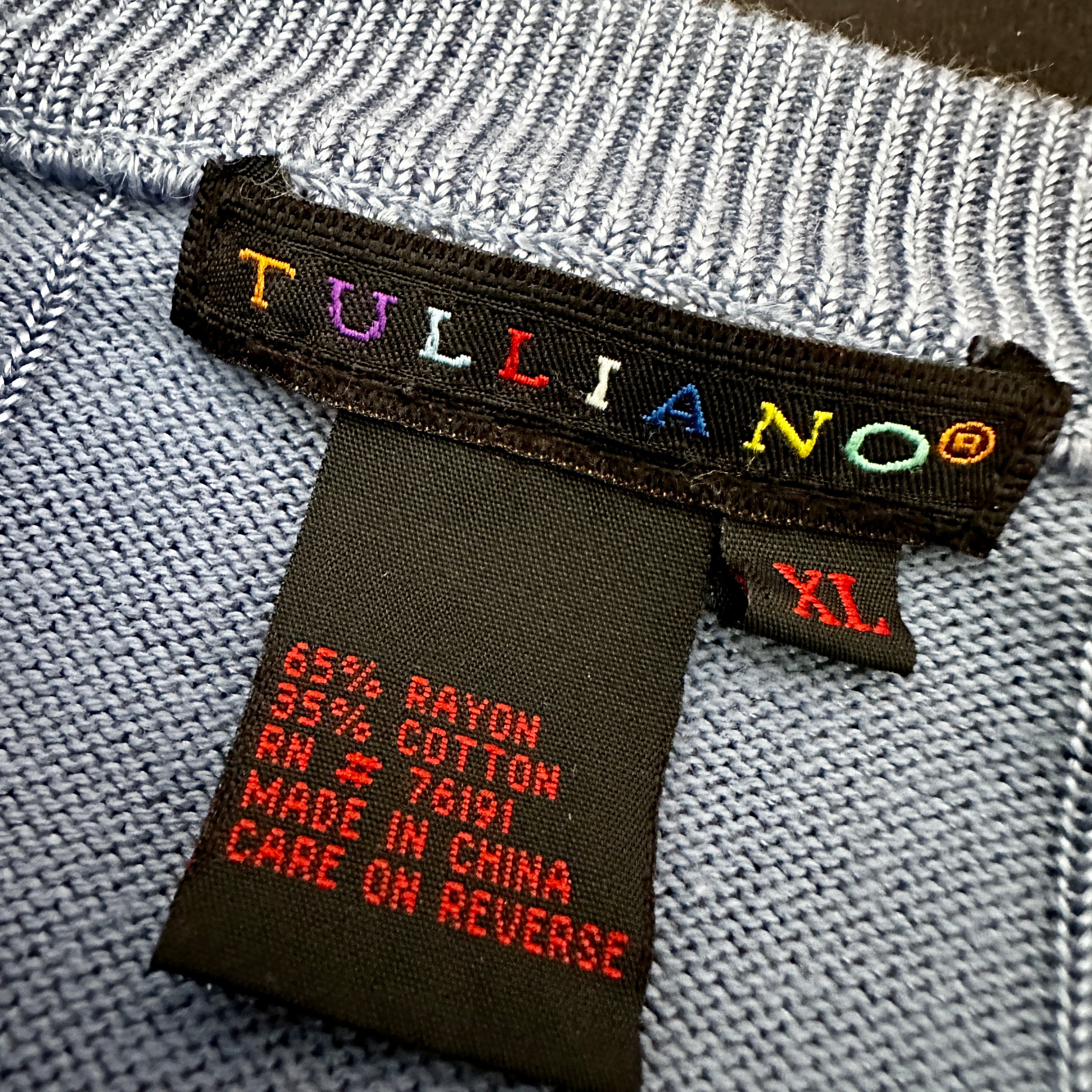 Tulliano 90s Vintage Shortsleeve Sweater XL Club Estetico