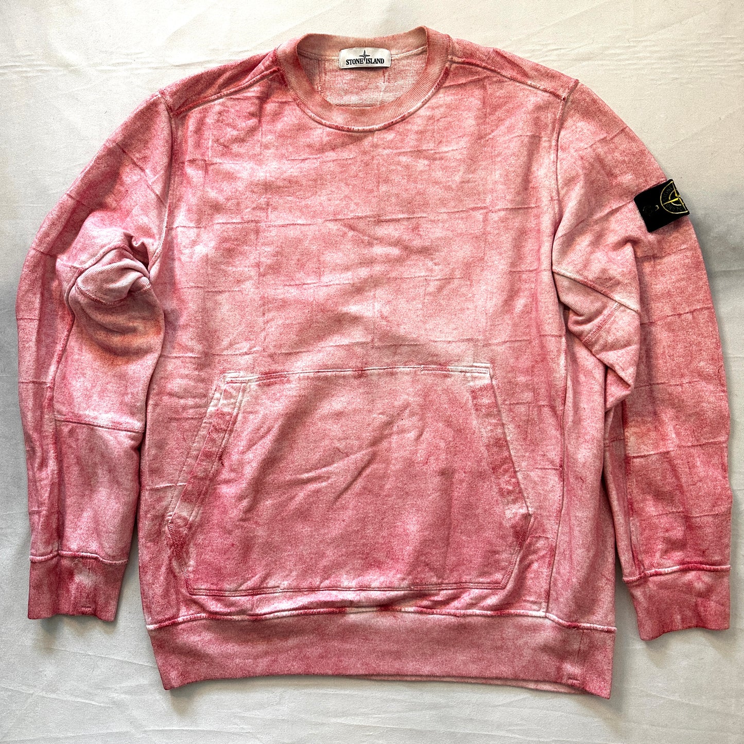 Stone Island 2017 House Check with Dust Colour Treatment Sweatshirt - XXL - Made in Italy