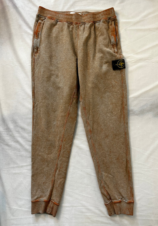 Stone Island 2020 Dust Color Treatment Melange Cotton Sweat Pants - L