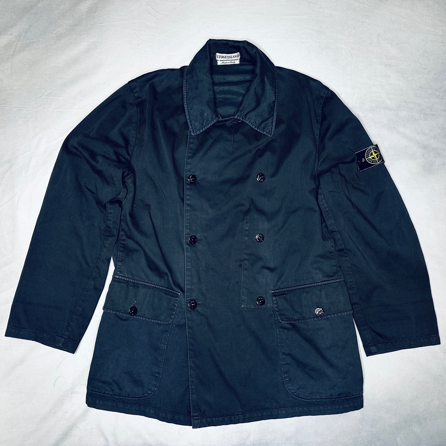 Stone Island 1995 Cotton Peacoat - L - Made in Italy