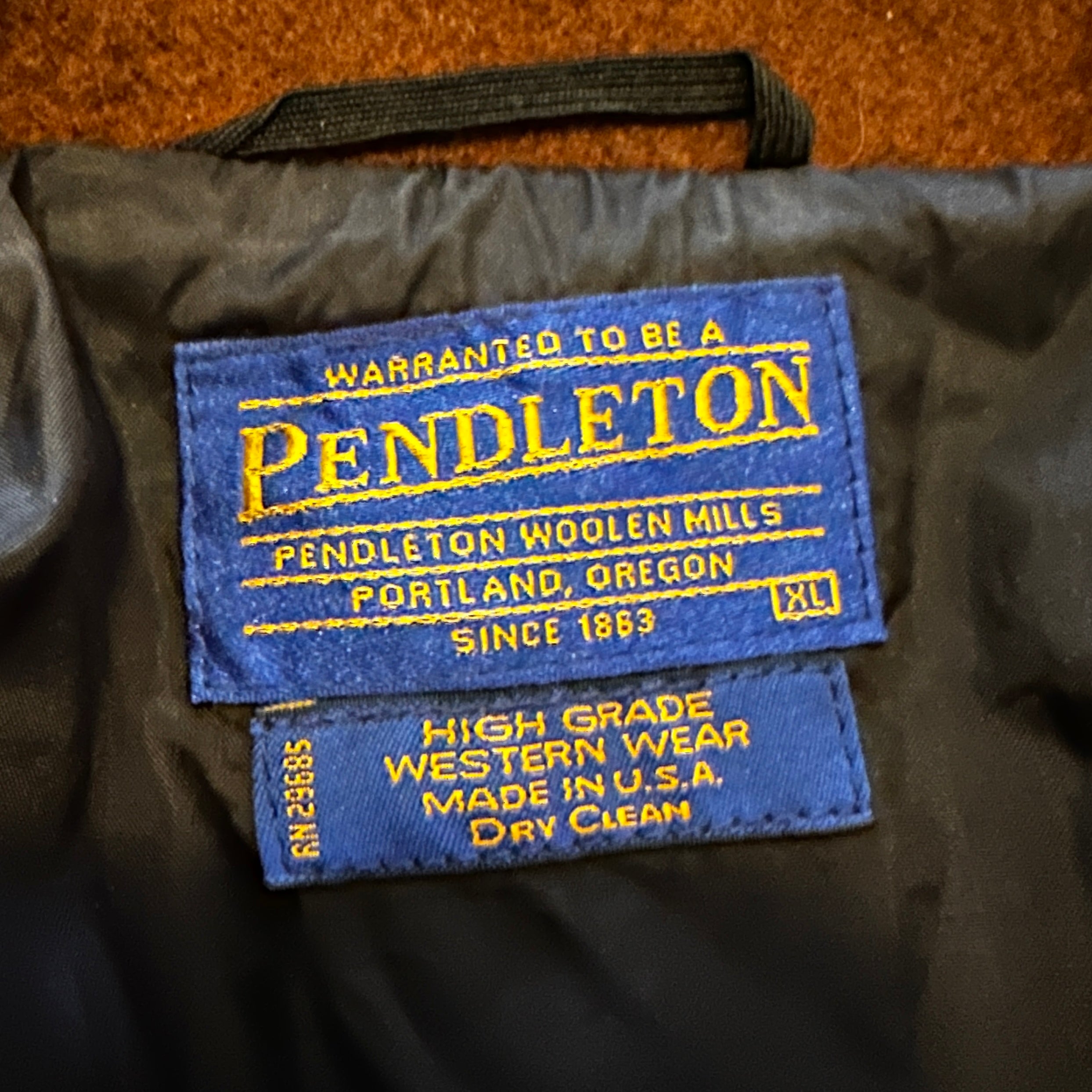 Pendleton Vintage 80s Western Wool Bomber Jacket - XL - Made in USA
