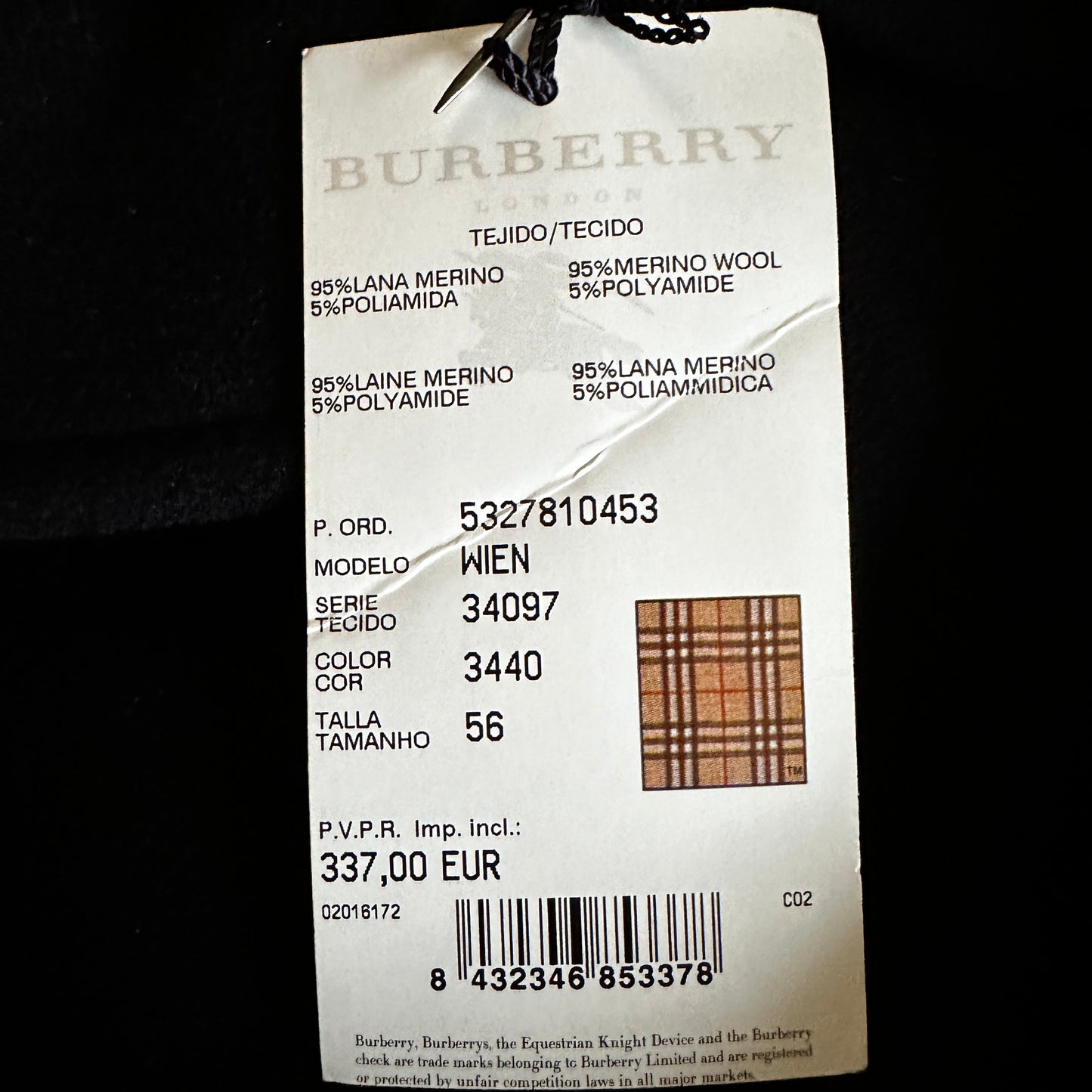 Burberrys Wien Merino Wool Coat - Deadstock - 56 / XL