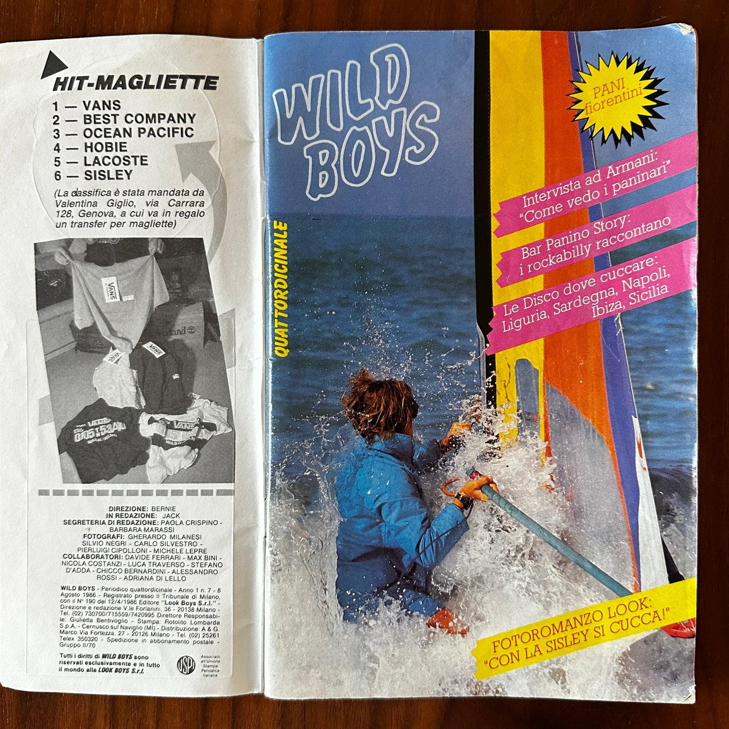 Wild Boys Paninaro Magazine N. 7- Agosto 1986