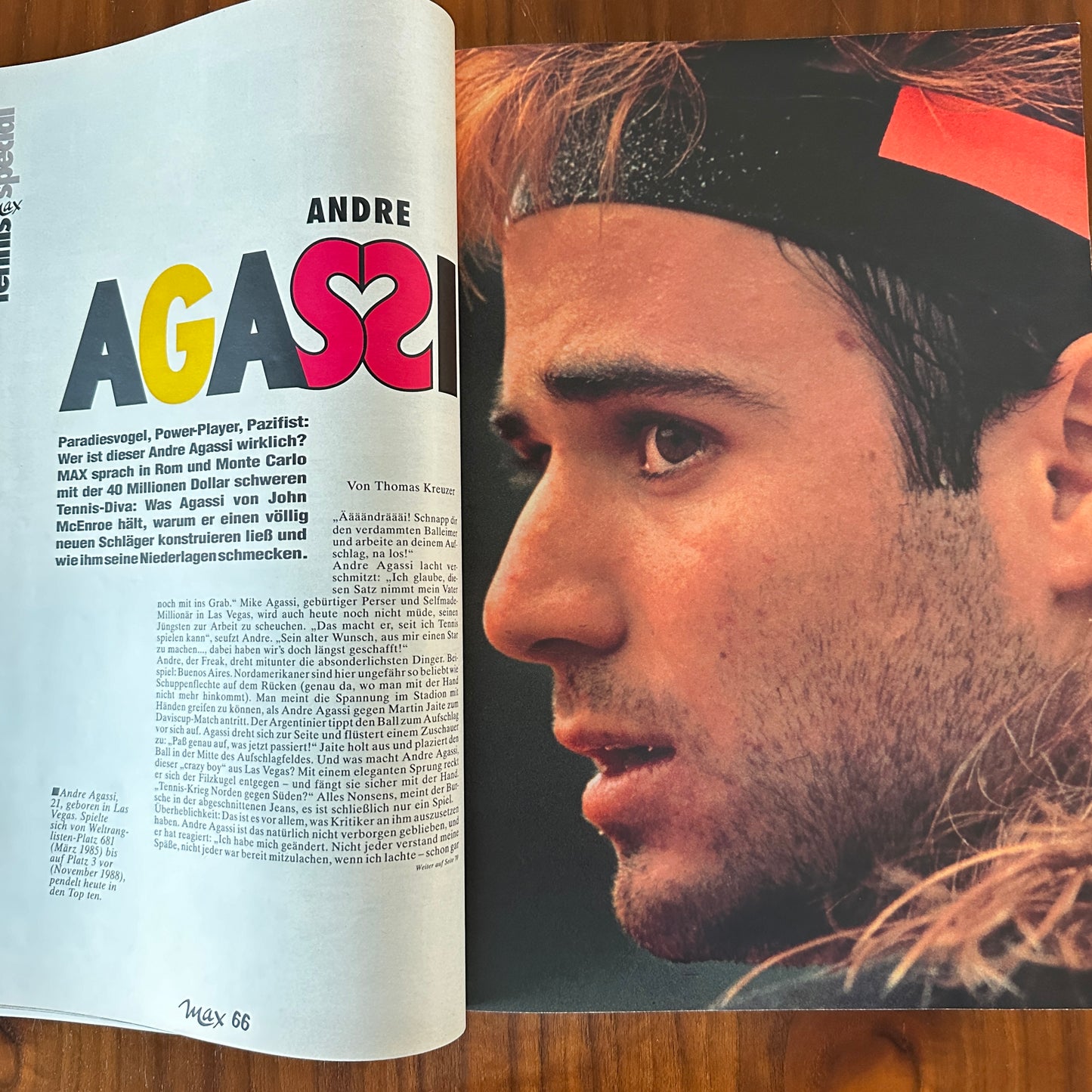 Max Magazin - Germany - Juli 1991 - Andre Agassi & Wimbledon Special