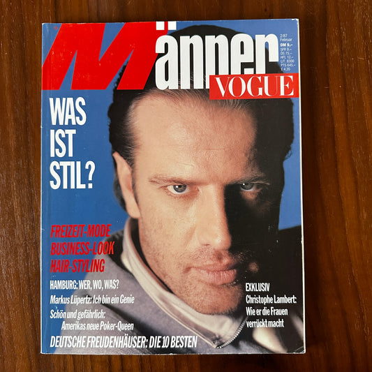 Männer Vogue Magazin - Germany - Februar 1987