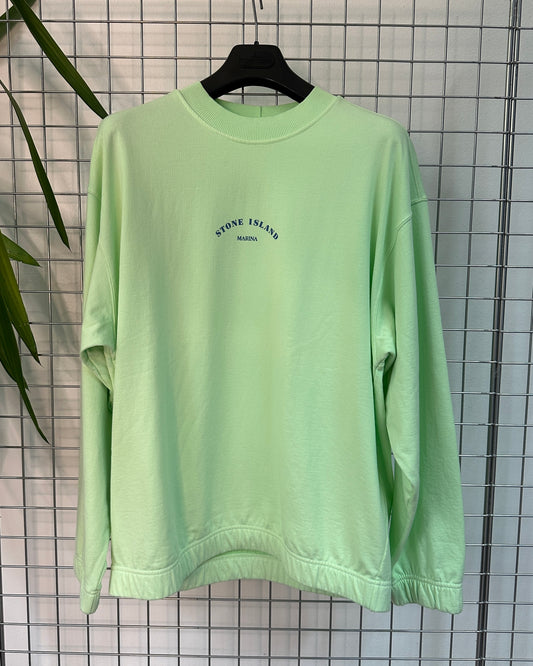 Stone Island Marina 2023 Terry Fleece Reflective Logo Sweatshirt - M - Made in Italy 