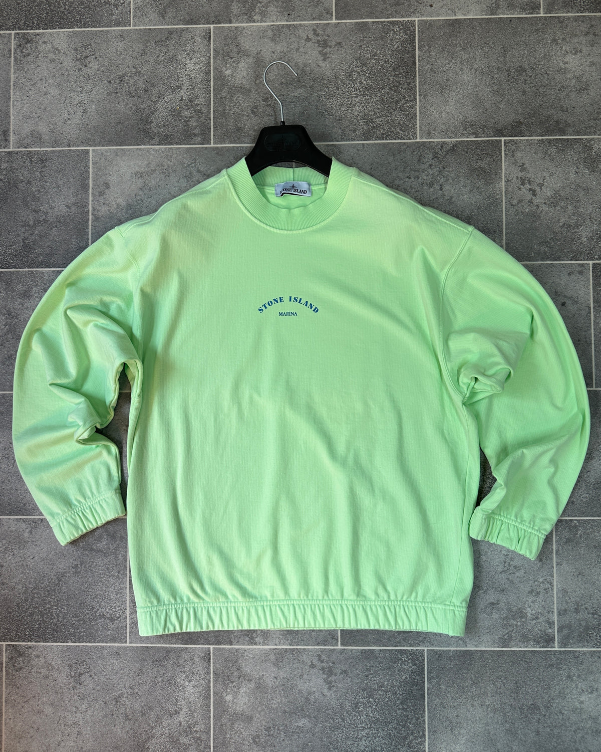 Stone Island Marina 2023 Terry Fleece Reflective Logo Sweatshirt - M - Made in Italy 