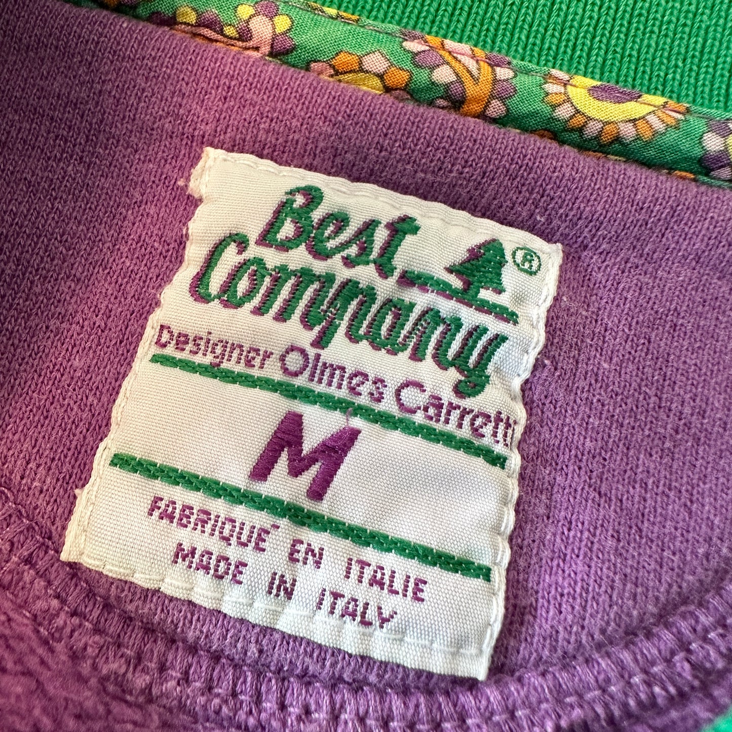 Best Company 80s Vintage "B.C." Polo Sweatshirt- M - Made in Italy