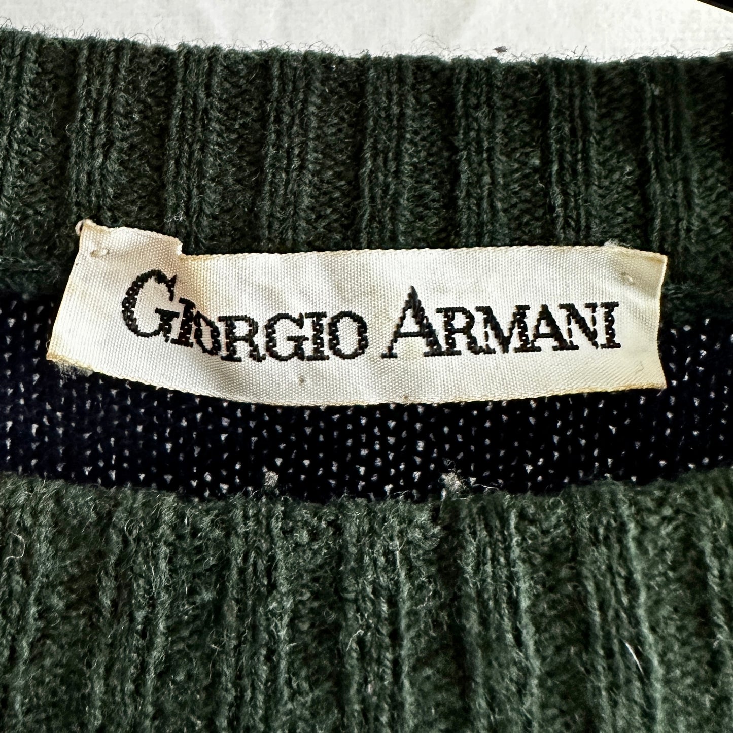 Giorgio Armani Vintage 80s Eagle Logo Sweater - L - Made in Italy