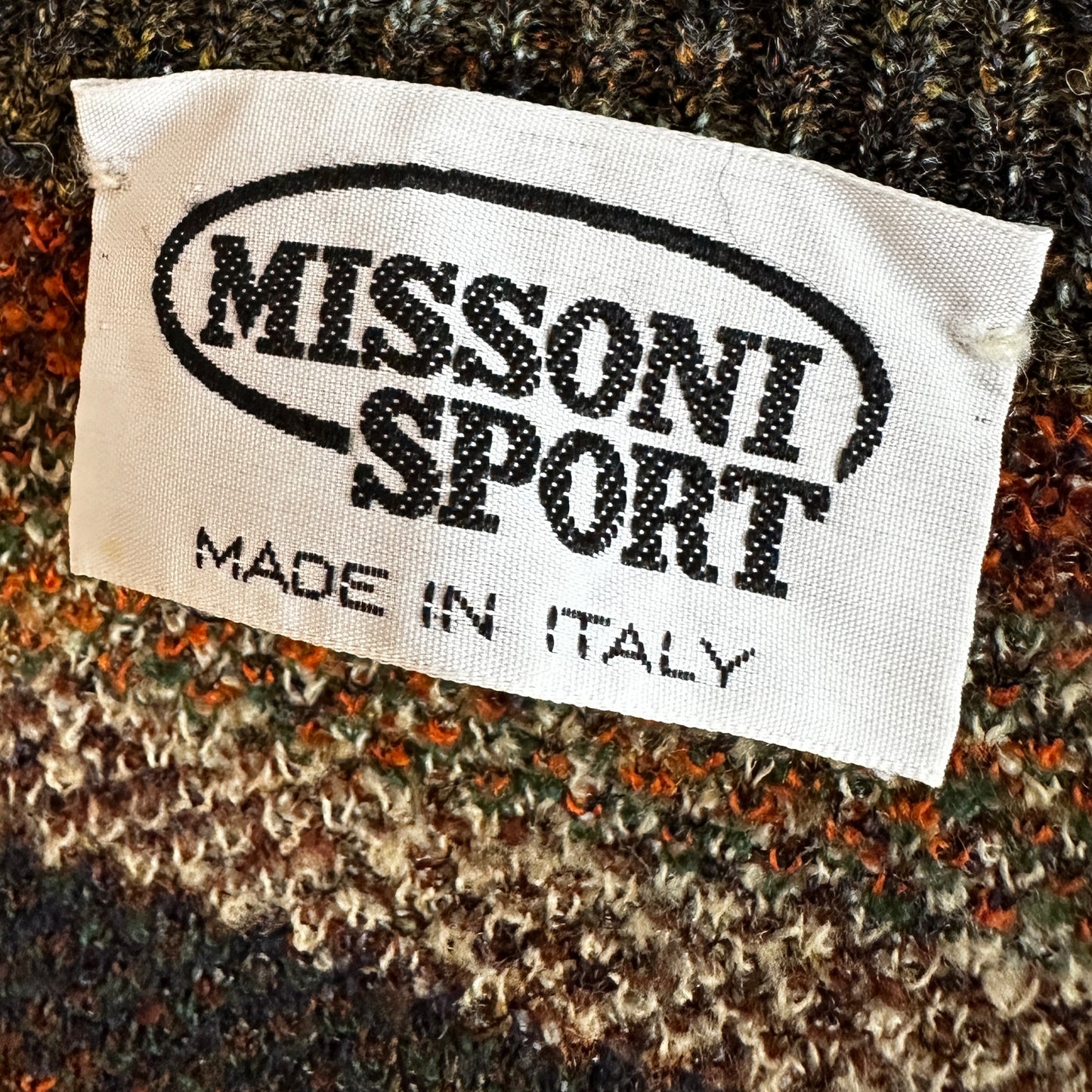 Missoni Sport Vintage 80s V-Neck Sweater - L - Made in Italy