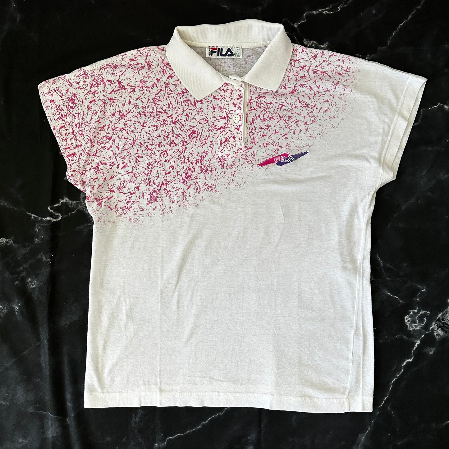 Fila Vintage 80s Womens Tennis Polo Shirt - 40 - Made in Italy