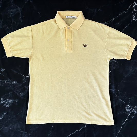 Giorgio Armani Vintage 80s Golden Eagle Polo Shirt - M - Made in Italy