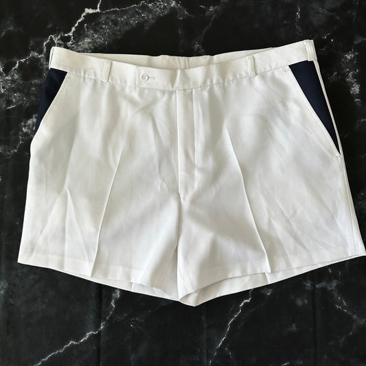 80s Vintage Tennis Shorts - White -L