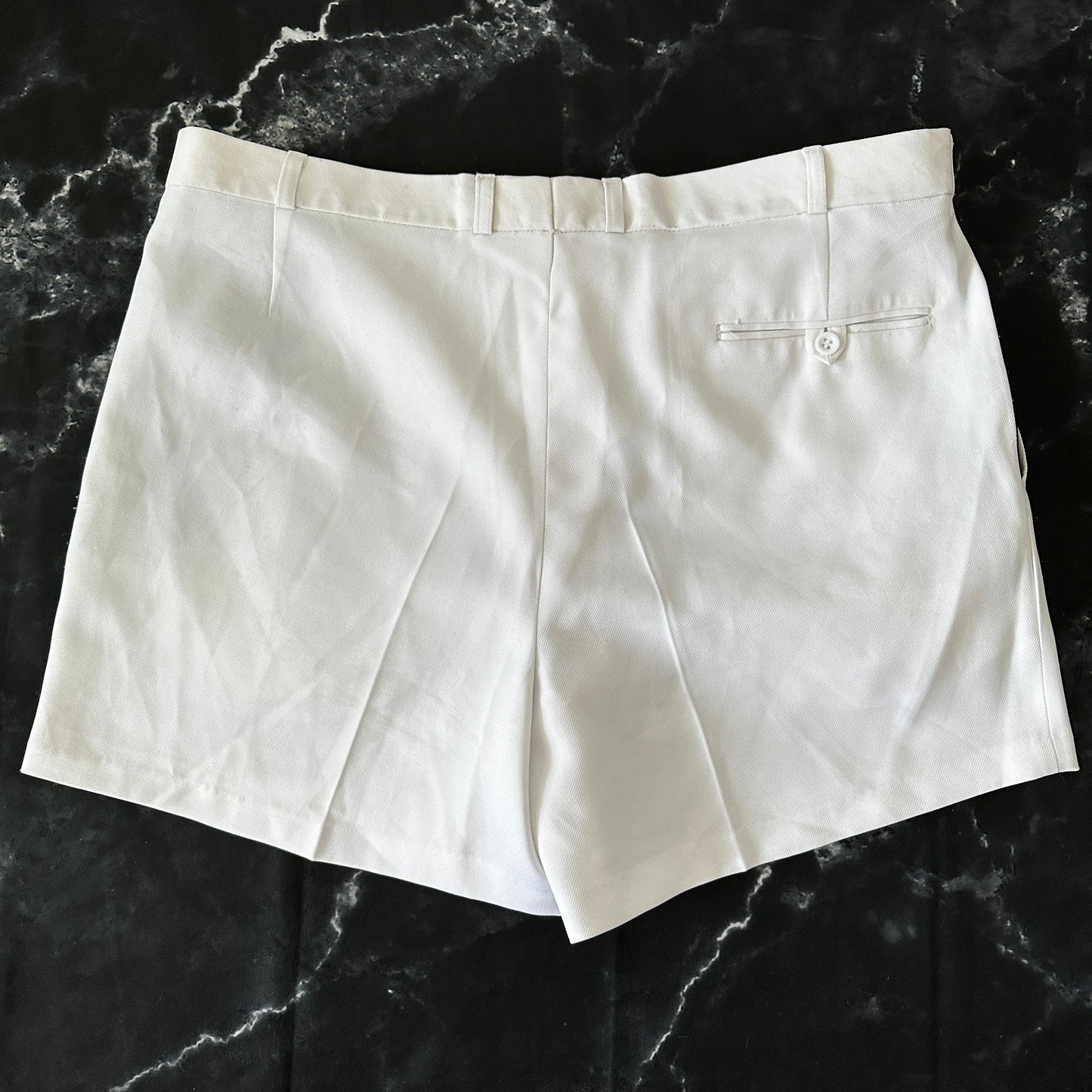 80s Vintage Tennis Shorts - White -L