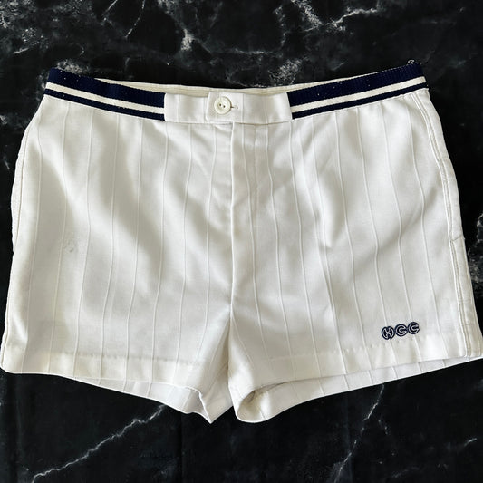 80s Vintage Tennis Shorts - White -M