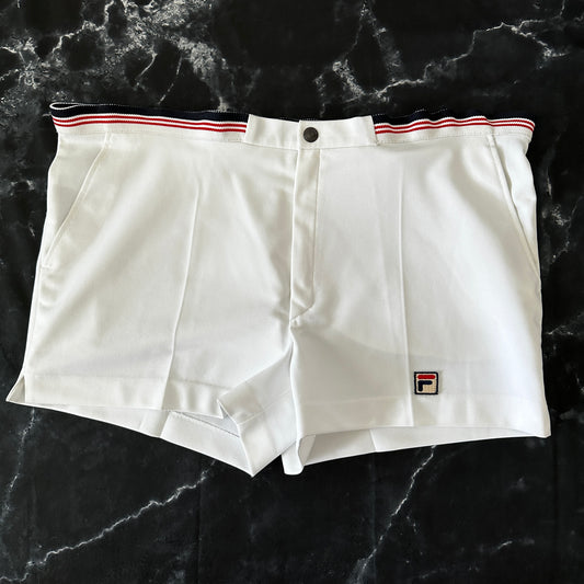 Fila Vintage 80s Tennis Shorts - White - 54 / XL - Made in Italy