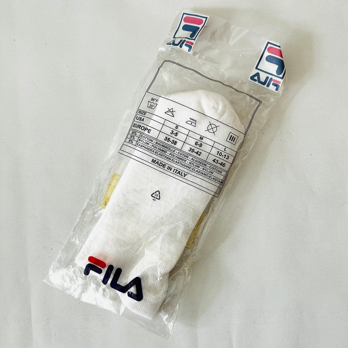 Fila Vintage mid 90s Socks still sealed - Size 41-44 - Made in Italy