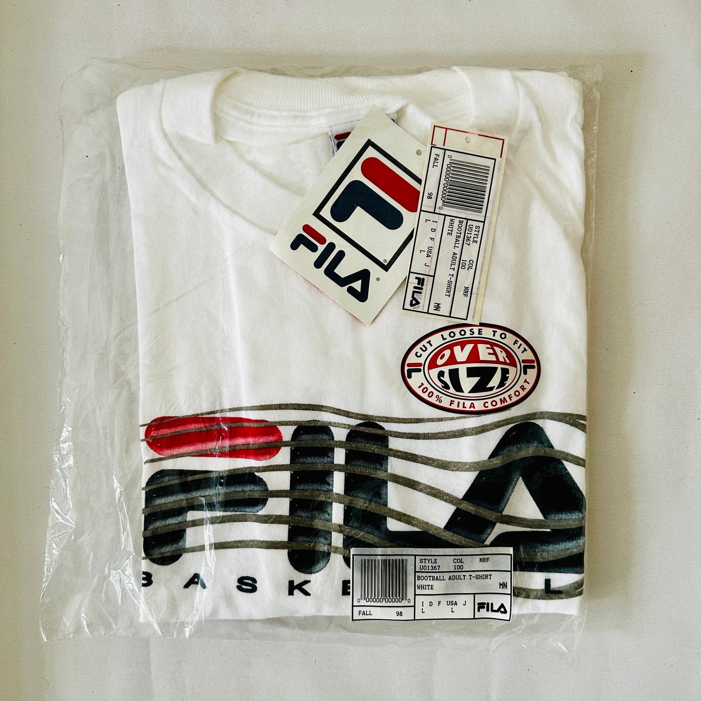 Fila Vintage 1994 Front Logo 2 T-Shirt Sealed Bag BNWT - L - Made in USA