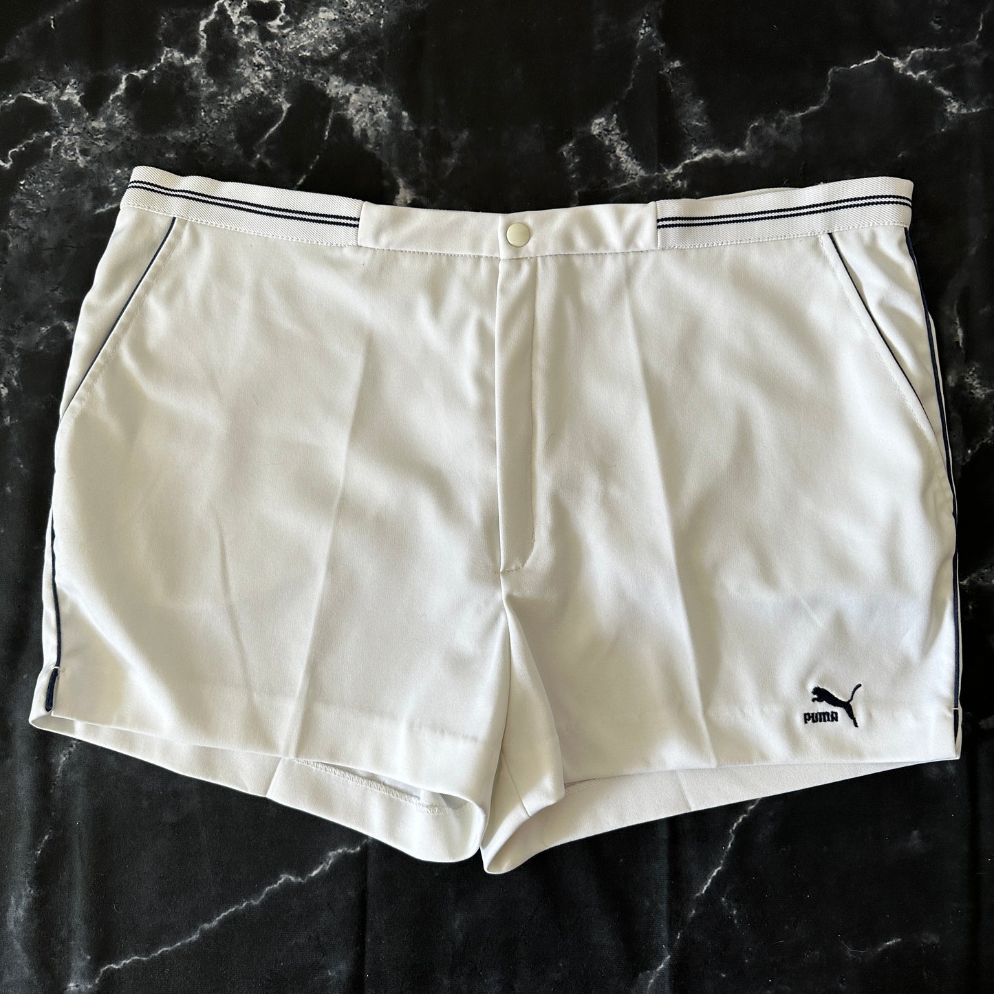 Puma Vintage 80s Tennis Shorts - White - 54 / XL - Made in IItaly