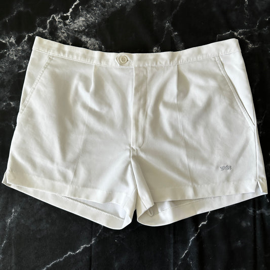 Backgammon Vintage 80s Tennis Shorts - White - 52 / XL