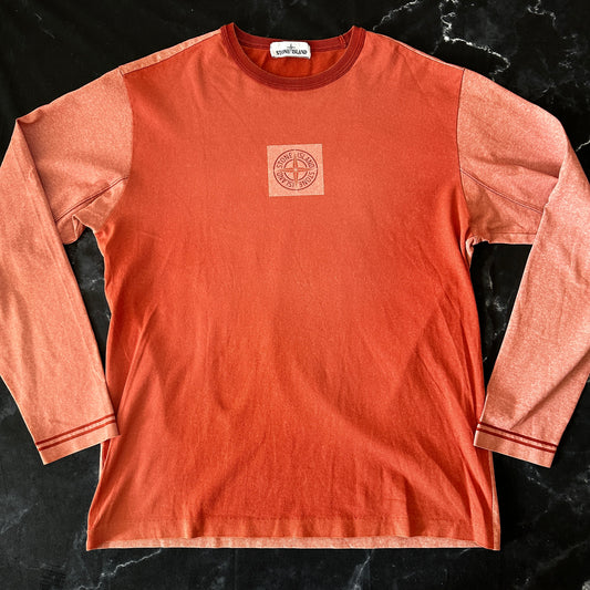 Stone Island Jersey Placcato Box Logo Longsleeve  T-Shirt 2019 - XL - Made in Italy