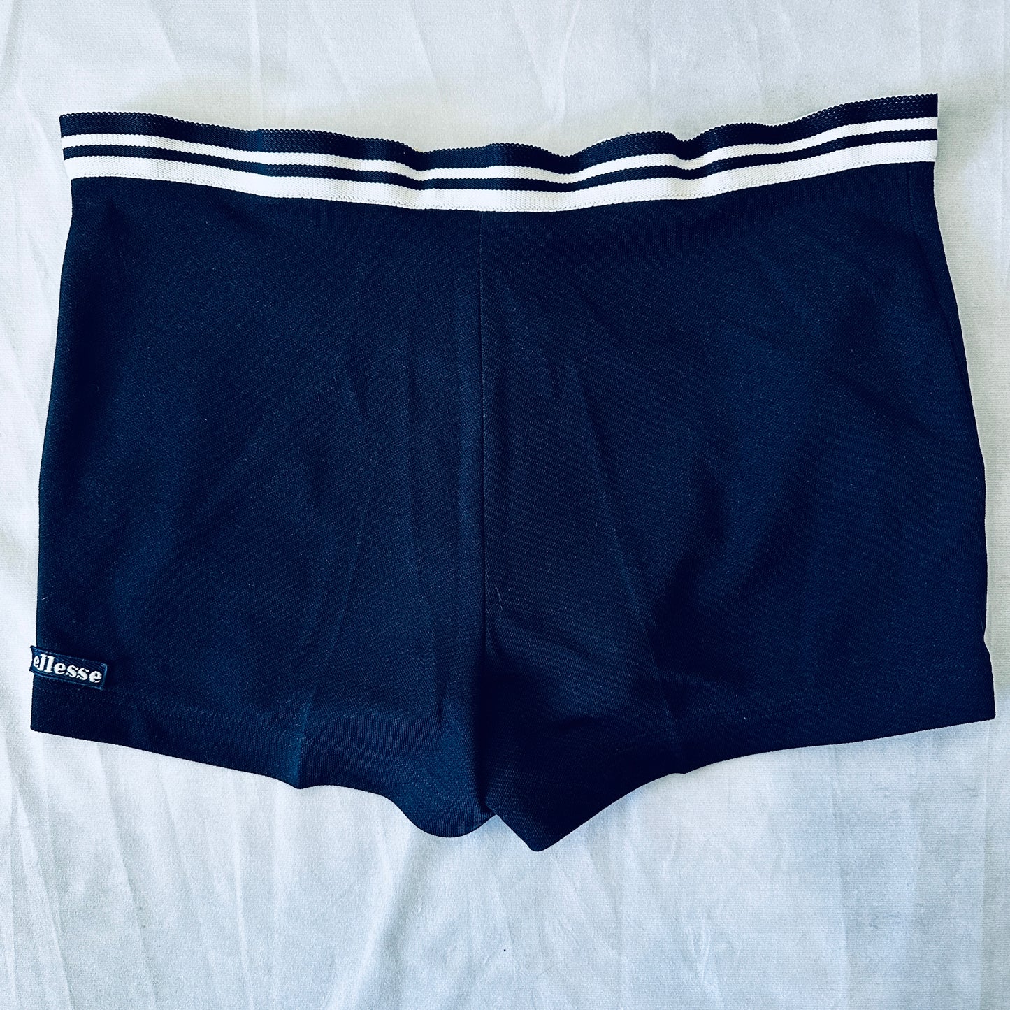 Ellesse 80s Vintage Tennis Shorts - Navy - L - Made in Italy