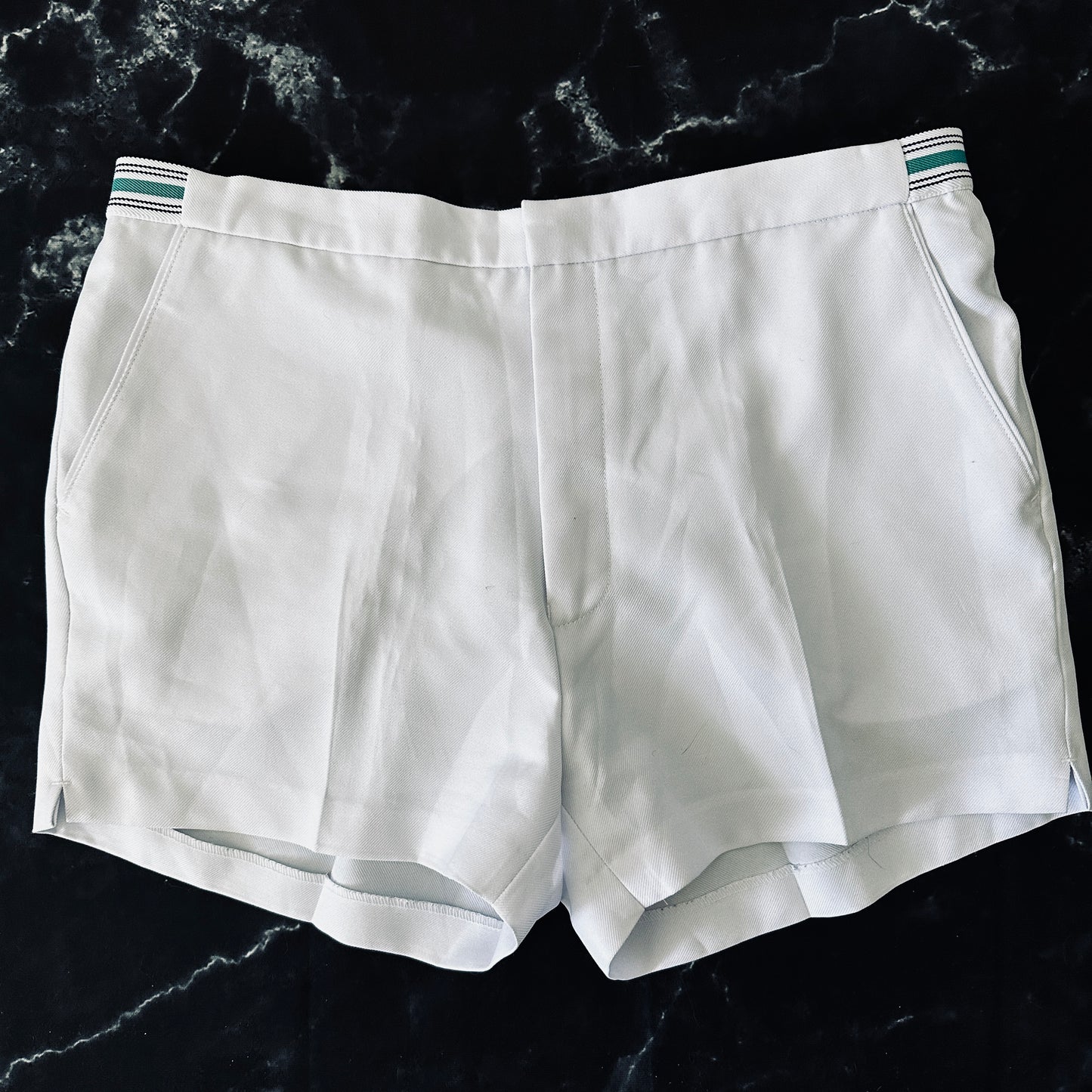 80s Vintage Tennis Shorts - White -54 / L