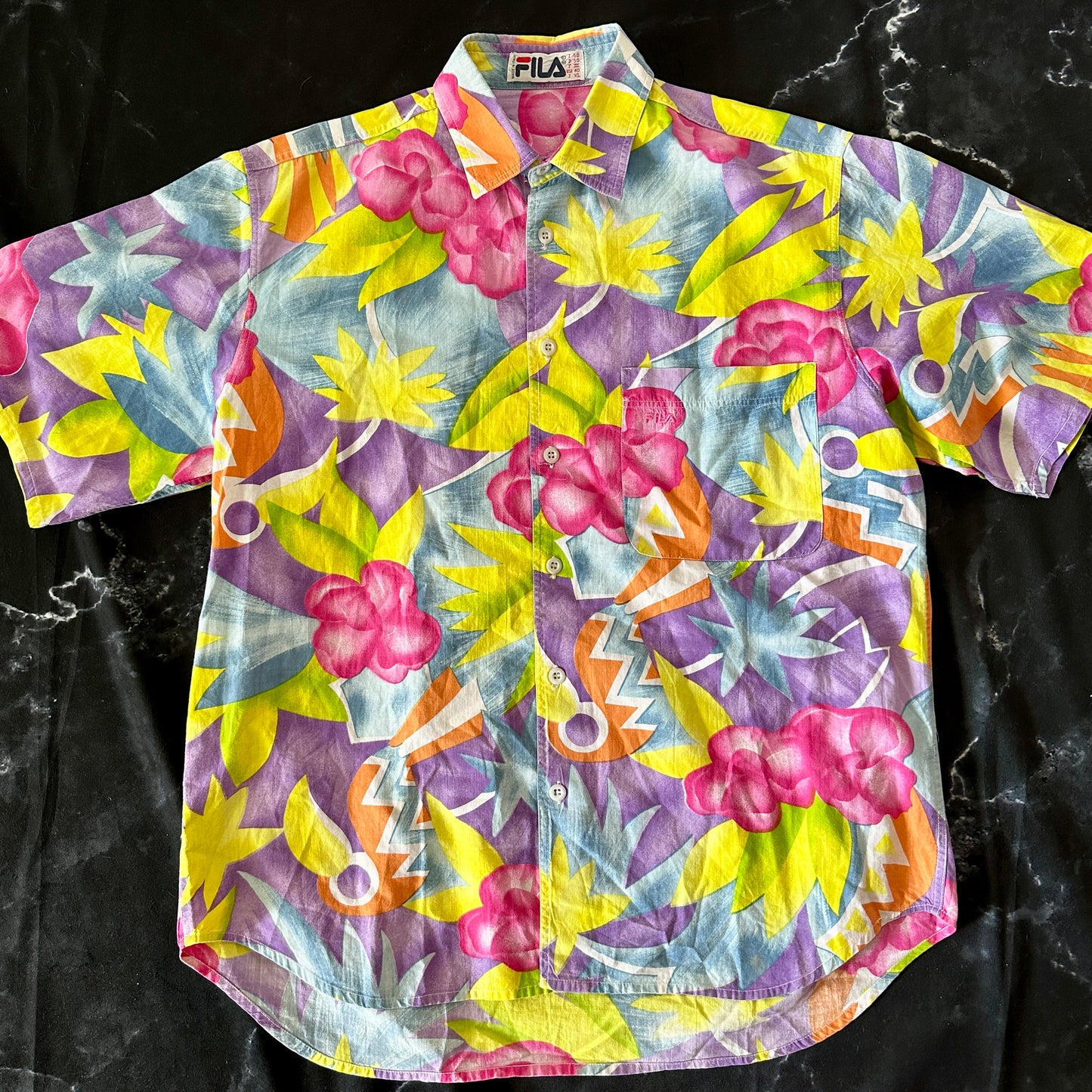 Fila Vintage 1989 Floral Shirt - 50 / M - Made in Italy
