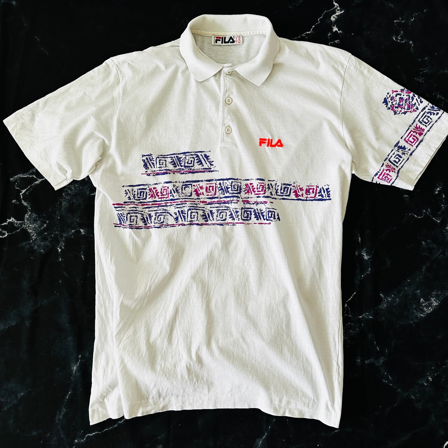 Fila Vintage 80s Tennis Polo Shirt - 54 / XL - Made in Italy