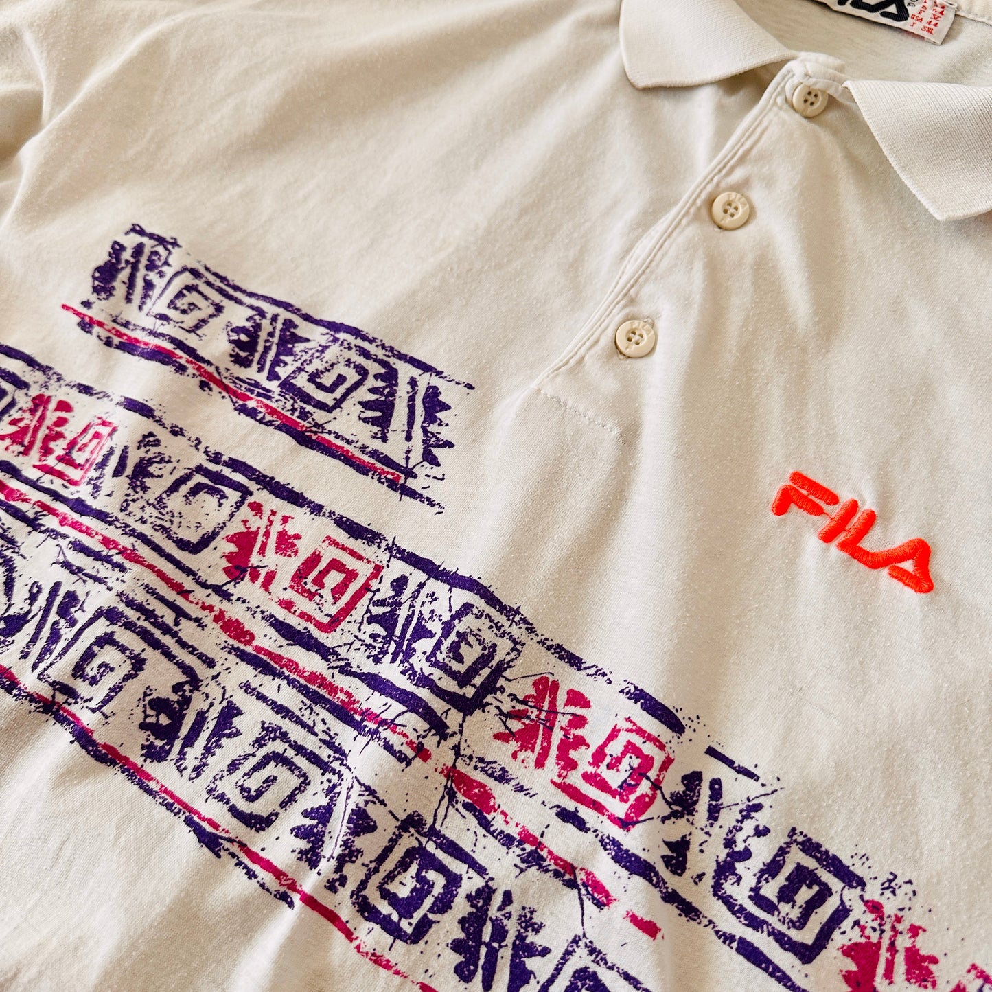 Fila Vintage 80s Tennis Polo Shirt - 54 / XL - Made in Italy