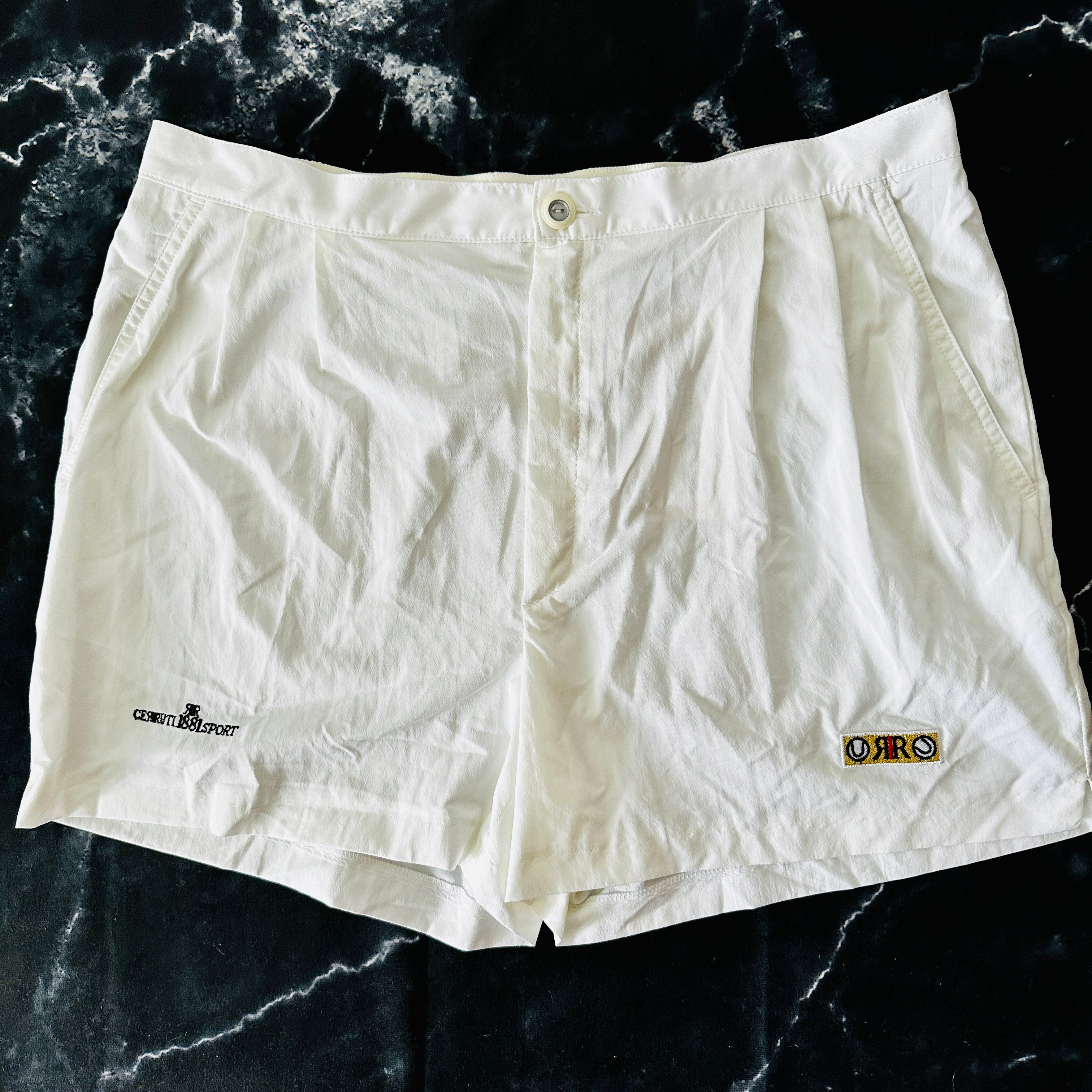 Cerrutti Sport 80s Tennis Shorts 56 XL Made in Italy BNWT