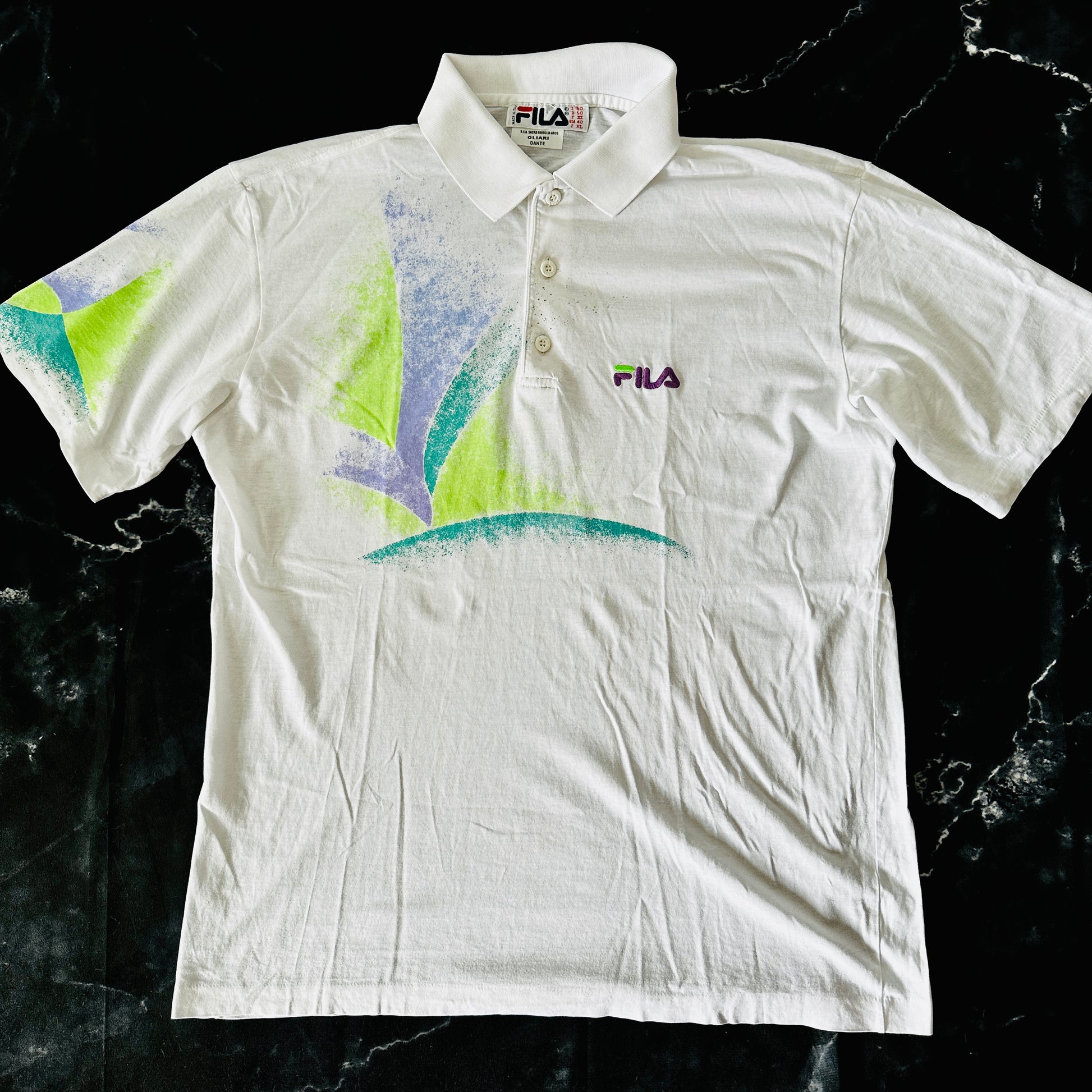 Fila Vintage 80s Tennis Polo Shirt - 50 / M - Made in Italy –