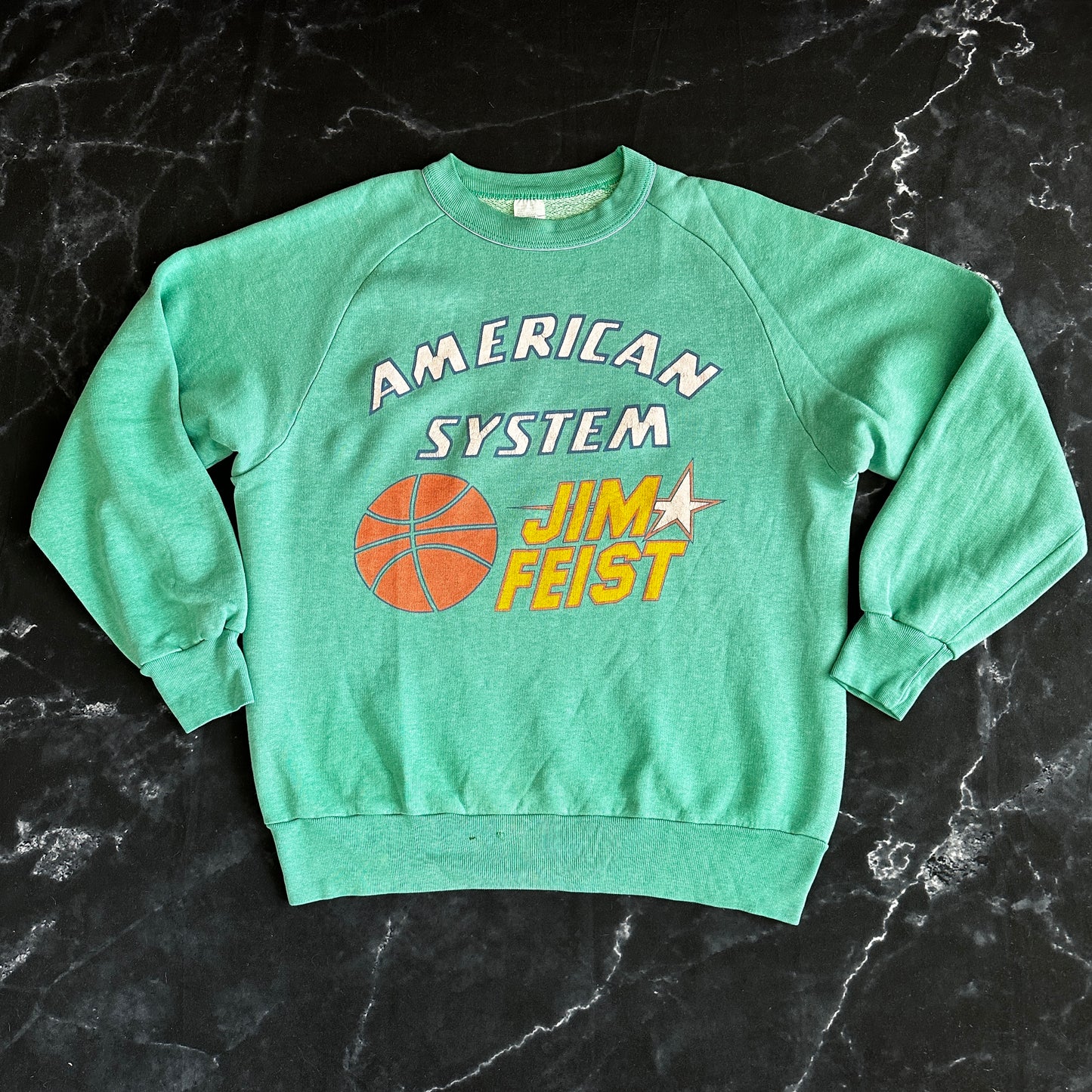American System 80s Vintage Sweatshirt- L - Made in Italy