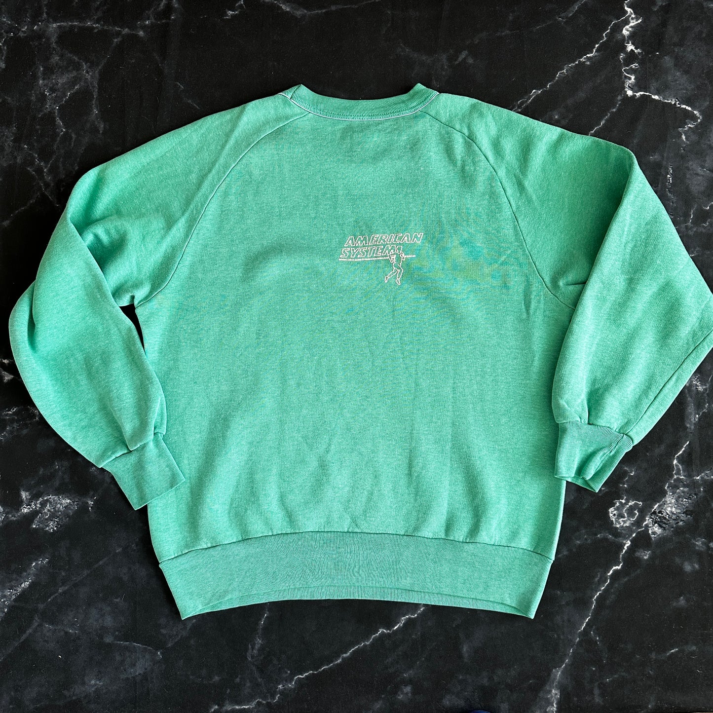 American System 80s Vintage Sweatshirt- L - Made in Italy