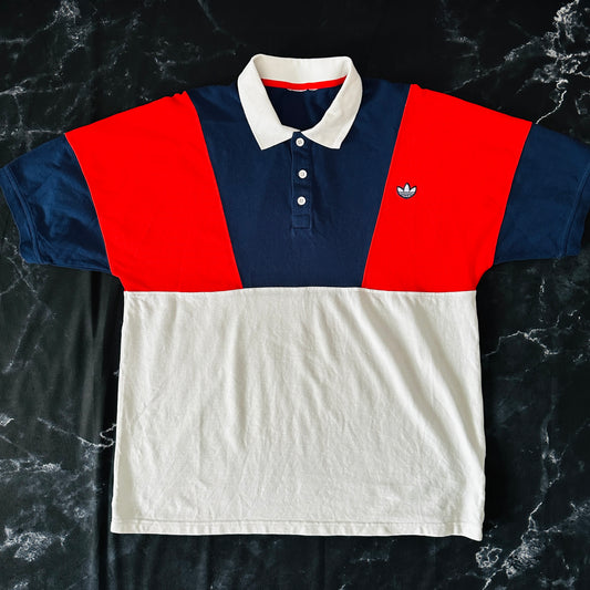 Adidas Vintage 80s Tennis Polo Shirt - 50 / L